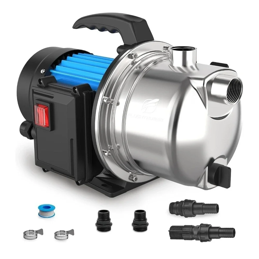 FLUENTPOWER Shallow Well/Deep Garden Pump, 1.5HP 1200GPH Portable Water Booster